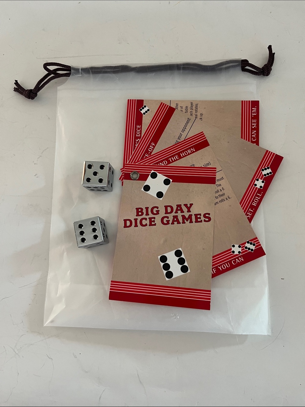 Big Day Dice Games - Red and White Party Game Set promotional item